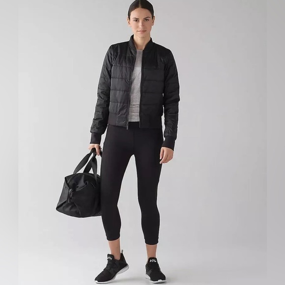 NWOT Lululemon Reversible Non Stop Bomber Jacket Black size 6 - Picture 5 of 11